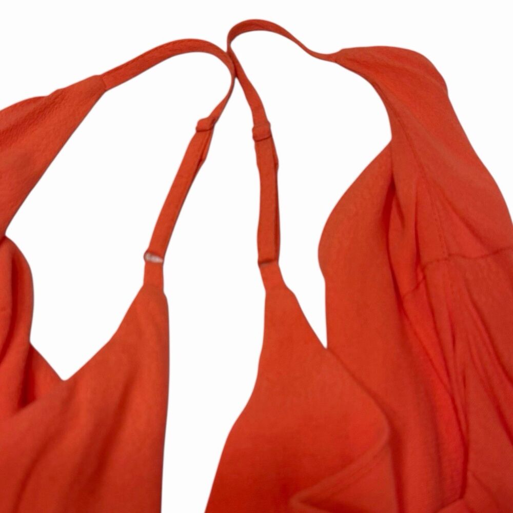 Maxi Faux Wrap Dress Size Small ASTR The Label Coral V Neck Summer Dress 🌴 - Picture 7 of 16